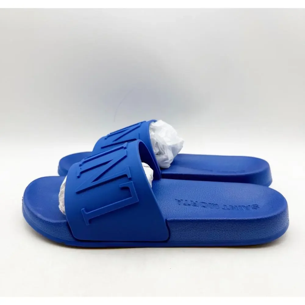 Saint Morta Men's Alameda Pool Slides Size 8 EU 41 Cobalt Blue Rubber NIB